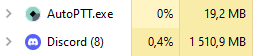 autoptt and discord memory usage